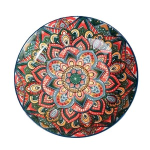 Bohemian Ceramic Tableware <b>Plate</b> Light Luxury Hand-painted Home Rice Bowl Soup Bowl Vegetable <b>Plate</b> - Product Image 1