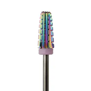 APROMS 5-IN-1 Carbide Nail Drill Bits Tapered Umbrella Straight Cross Cut Tungsten Gel Milling Cutter Acrylics Electric Manicure