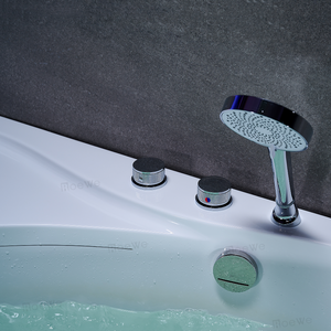<span class=keywords><strong>Baignoire</strong></span> SPA d'angle de luxe à design cascade pour salle de bain intérieure, avec jets d'air massants et fonction Jacuzzi - Product Image 5