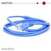 UTP Cat5E kabel Patch, kawat komunikasi RJ45 tembaga telanjang CCA jaringan Ethernet Cat 5e 8P8C 1m 2m 3m 5m 10m 20m RJ45