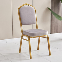 Chaise de salle à manger modulable en velours et métal, style antique, empilable, confortable, pour hôtel, mobilier commercial personnalisé en usine