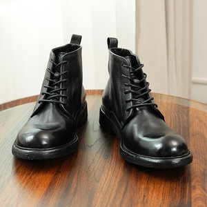 Mocassins pour hommes en cuir brun de haute qualité, fabriqués au Royaume-Uni, style rétro, cuir lavé, Goodyear Welted, lacets, brogues imperméables - Product Image 4