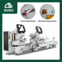 Scie à double tête CNC OUWO en promotion, scie à onglets double pour profilés et fenêtres en aluminium