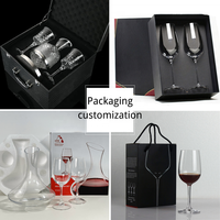 Verres à vin rouge en cristal transparent Xipan de 23 oz avec logo personnalisé et boîte cadeau, cadeau pour les femmes, retraite, mariage, anniversaire