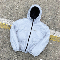 Veste d'hiver matelassée personnalisée à la mode, design réversible de haute qualité, veste rembourrée en duvet avec capuche