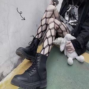 Black Fishnet Stockings Women 0D Ultra Thin Transparent Nylon Hollowed Out Diamond Pattern Sexy Trendy Ins Style - Product Image 1