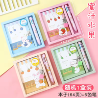 2025 dibujos animados lindo conjunto caja de regalo Color página cuaderno chica corazón con bloqueo diario estudiante cuaderno al por mayor