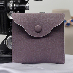 Personalizado impreso púrpura mini logo sobre encaje bolso de la <span class=keywords><strong>joyería</strong></span>/de lujo de microfibra collar bolsa (con tapa) - Product Image 4