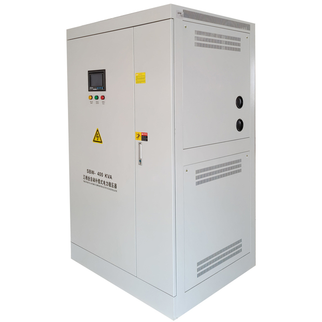 SBW-400KVA Three-phase Automatic Voltage Stabilizer 400kva 50/60hz Input 30-456V/280-480V/32-437V Output 380V Votage Stabilizer