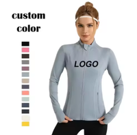Veste de sport pour femme à manches longues, personnalisable, à séchage rapide, idéale pour la course à pied, le fitness et le yoga