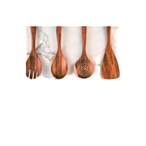 Ensemble d'ustensiles de cuisine en bois naturel à prix raisonnable pour emballage personnalisé de cuisine fabriqué au Vietnam - Product Image 1