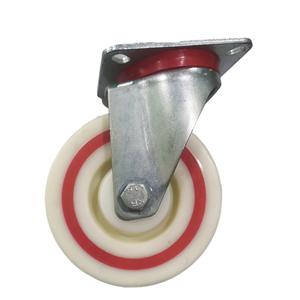 Industrial Sandwich <span class=keywords><strong>White</strong></span> PA Gummi Europäische Industrie wagen rolle 80 100 125 mm Gummi rolle mit Doppel bremse - Product Image 2