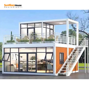 Maison conteneur modifiée SUNRISES <span class=keywords><strong>HOUSE</strong></span> CF02 en aluminium et zinc de 20 pieds, en kit, avec garantie de 5 ans pour usage commercial - Product Image 1