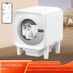 Litière pour chat intelligente automatique en <span class=keywords><strong>plastique</strong></span> et acier inoxydable, écologique, capacité 65L, facile à utiliser, WIFI, forme carrée, de X13_Source Factory - Product Image 5
