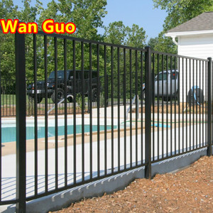 Nhà sản xuất sơn tĩnh điện hàng đầu picket 6ft 8ft Đen Thép mạ kẽm kim loại hàng rào tấm - Product Image 4