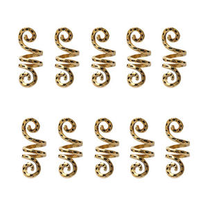 Perles et clips vintage argentés réglables pour tresses vikings, dreadlocks, barbes et accessoires capillaires - Product Image 6