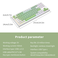 Teclado para Juegos con Retroiluminación LED, Ergonómico, de Membrana, para Oficina, PC, Portátil, Multimedia, para Gamers
