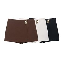 Vêtements pour femmes en gros, nouvelle collection automne, streetwear, uni, au-dessus du genou, nœud, asymétrique, décoratif, culottes