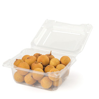 Prix usine Contenants De Fruits Alimentaires Transparent En Plastique Pet Blister Boîte À Clapet Litchi Raisin Boîte Emballage Avec Couvercle