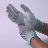 Gants de protection électronique anti-poussière antistatiques sans silicone non jetables en fibre de carbone Myesde Clean Room revêtus de PU