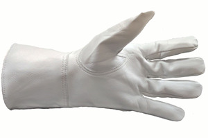 Găng Tay Hàn Da Ngắn Wedhus Kambing Sarung Las Sarung Tangan Mềm Argon Arc Dockyard Tig Goatskin 11 Inch Trắng - Product Image 4