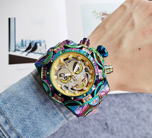 Reloj de Pulsera de Lujo para Hombre con Diseño Personalizado de Payaso Ruso a la Moda - Product Image 4