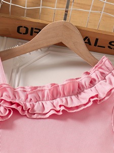 2025 Offre Spéciale mode enfants <span class=keywords><strong>vêtements</strong></span> ensemble de haute qualité enfants princesse Style jupe ensemble sans manches chemise avec jupe deux pièces ensemble - Product Image 4