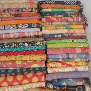 Fine Hand Stitching Quality Vintage Pure Cotton Kantha <b>Quilt</b> Indian Reversible <b>Bedspread</b> Throw Blanket Hotel Home Size Patchwork - Product Image 1