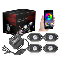 Auto-Unterbodenbeleuchtung mit Neon-Effekt, App-Steuerung, Millionen Farben, 4 LED-Pods, 12V RGB Rock Light