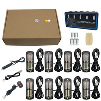 Luz de flash para coche, rejilla delantera para vehículo de emergencia, luz estroboscópica LED, lámpara estroboscópica Led, camiones, montaje en superficie, rejilla led, luz estroboscópica