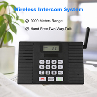 Système d'interphone sans fil mains libres 3000 mètres en temps réel Système d'interphone de communication bidirectionnelle pour la maison bureau hôtel