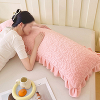 SUREWALHOME Oreillers en alternative au duvet pour les dormeurs sur le ventre et sur le dos, oreiller long à densité douce, lavable en machine