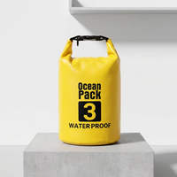 Sac à dos étanche pliable en PVC avec fermeture roll-top pour sports nautiques, kit de voyage, accessoires de surf, sac flottant de plage, portable