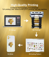 Plotter Digital de alta velocidad de uso multiusos Impresión de lámina dorada y plateada Impresora UV DTF Máquina de impresión pequeña