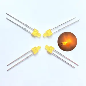 Gelbe Farbe Emissionsdiode 2 Pins 100mcd - 200mcd Nippelform Turm 30 Grad 2 mm LED Diode für Anzeige