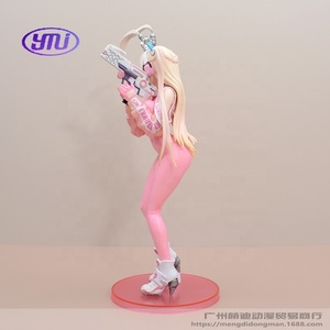 Super Rabbit <span class=keywords><strong>Anime</strong></span> Girl Original Art Standing Pose Rosa Linda figura modelo estatua coleccionable 2D regalo muñeca acción juguete Kawaii - Product Image 2
