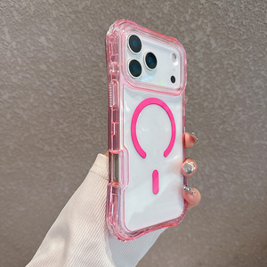 Funda Magnética de Lujo con Carga Inalámbrica para iPhone 17 Pro Max 18 16 15, Carcasa de Teléfono Móvil 3 en 1 para iPhone 15 Pro Max - Product Image 4