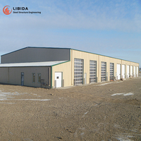 Entrepôt métallique préfabriqué de style industriel, structure en acier préfabriquée, atelier, bâtiment métallique préfabriqué