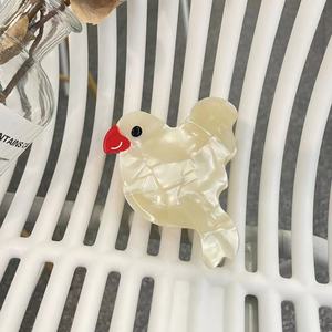 Pinces <span class=keywords><strong>à</strong></span> cheveux en acétate Qianjin Animal Peace Dove, petites et moyennes, en forme d'oiseau, pinces requin esthétiques pour femmes et filles, vente en gros - Product Image 4