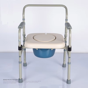 Deluxe 3-in-1 Thép <span class=keywords><strong>commode</strong></span> trở lại đường sắt gấp cạnh giường ngủ ghế nhà vệ sinh an toàn khung-phòng tắm thiết bị an toàn cho tiêu chuẩn - Product Image 5