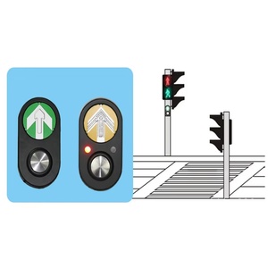 Système de contrôle intelligent sans fil solaire pour passage piétonnier avec bouton poussoir piéton - Product Image 5