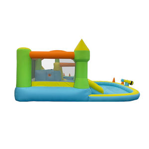 Grand parc aquatique avec double toboggan, château gonflable avec piscine à jets d'eau, parc aquatique gonflable pour enfants et adultes, cadeau de fête - Product Image 2