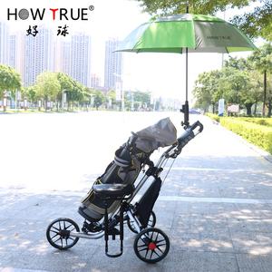 Comment véritable chariot de Golf pliable à 3 roues pivotant chariot de Golf en aluminium avec support de parapluie - Product Image 6