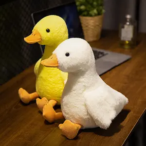 Hot Sale Strength Merchant Wholesale White Yellow Goose Plush Pillow Duck Plush Toy