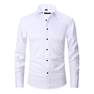 <span class=keywords><strong>Camicia</strong></span> Personalizzata per Ufficio, Collo Alto, Manica Lunga, Vestibilità Regolare M-3XL, <span class=keywords><strong>Slim</strong></span> <span class=keywords><strong>Fit</strong></span>, <span class=keywords><strong>Camicia</strong></span> da <span class=keywords><strong>Uomo</strong></span> in Cotone Tinta Unita di Design - Product Image 3