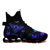 Chaussures de course pour hommes les mieux notées, respirantes, motif floral néon, design personnalisé, chaussures décontractées pour femmes - FN029XD-26020260625