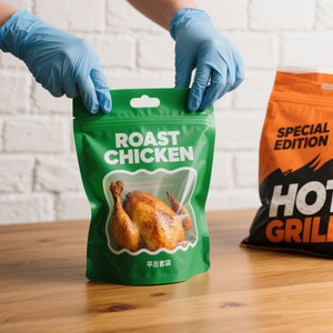 Impresión personalizada para microondas con cremallera resellable Deli Food Rotisserie Hot Chicken Packaging Whole Fried Asast Chicken Packaging Bag - Product Image 5