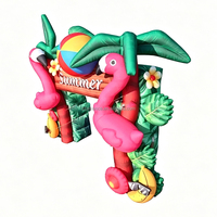 Arche gonflable publicitaire d'extérieur pour fête estivale, tente d'entrée en forme d'animal flamant rose
