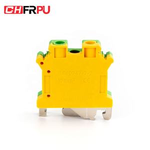 บล็อกขั้วต่อสายดินแบบสกรู CHFRPU USLKG10 ขนาด 10 ตร.มม. สำหรับราง DIN  บล็อกขั้วต่อสายดินทองเหลืองสำหรับ <span class=keywords><strong>UK10N</strong></span> - Product Image 2