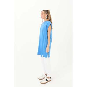 T-shirt basique sans manches pour femme Soul, haut confortable pour tous les jours, débardeur décontracté à col rond en bleu saxo - Product Image 2